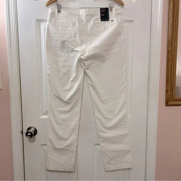Tommy Hilfiger Women's Pants Straight Leg White Size 10 - Picture 8 of 8